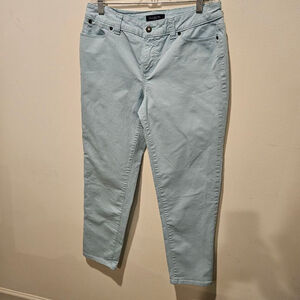 Women's TALBOTS Stretchy Ankle Jeans Size 6 Light Blue